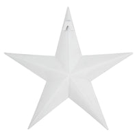 Faceted Metal Star White Wall Hanging 12x12 - The Fox Decor