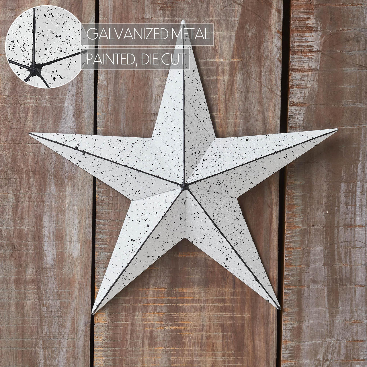 Faceted Metal Star White Wall Hanging 12x12 - The Fox Decor
