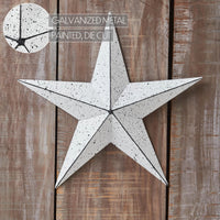 Faceted Metal Star White Wall Hanging 12x12 - The Fox Decor