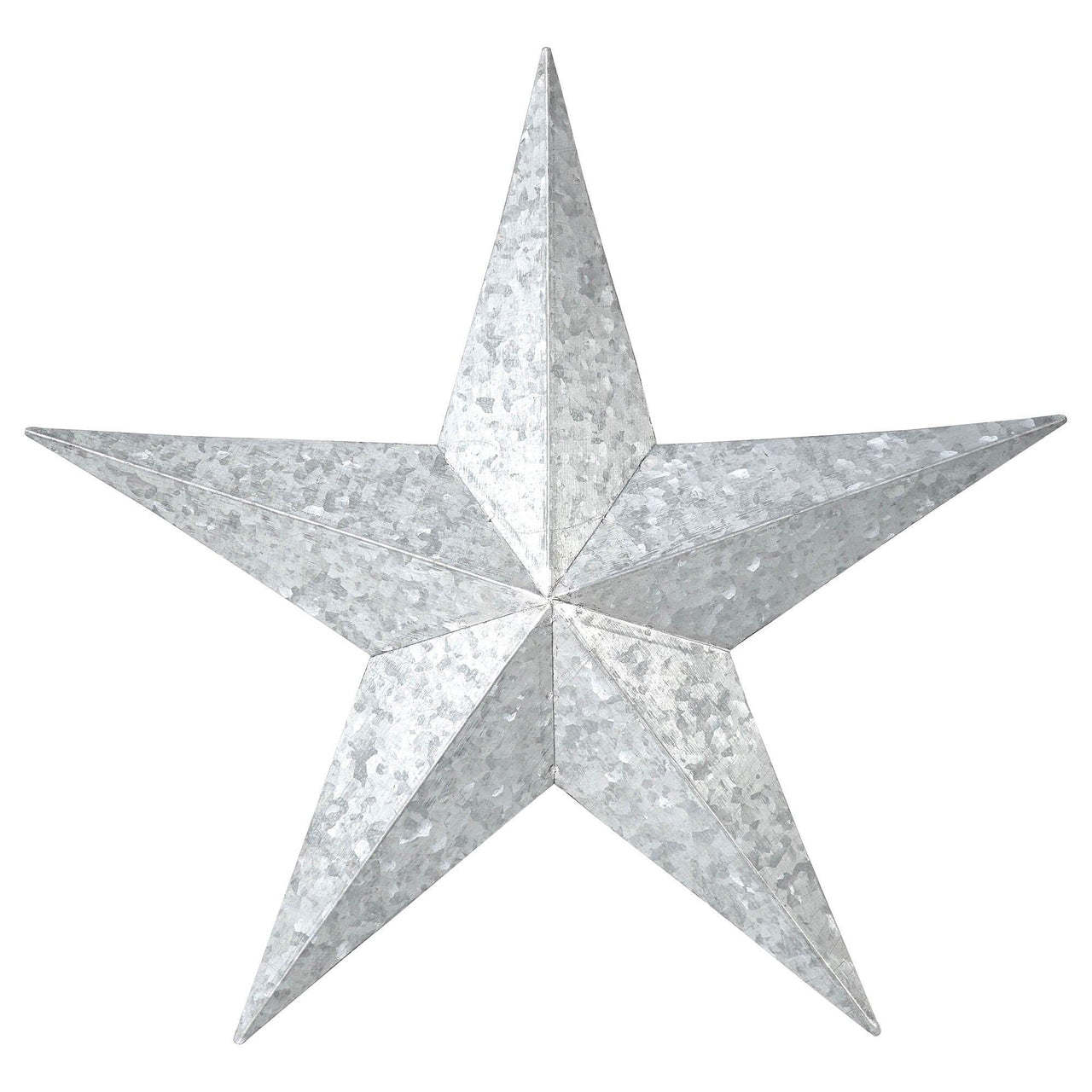 Faceted Metal Star Galvanized Wall Hanging 12x12 - The Fox Decor