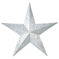 Faceted Metal Star Galvanized Wall Hanging 12x12 - The Fox Decor