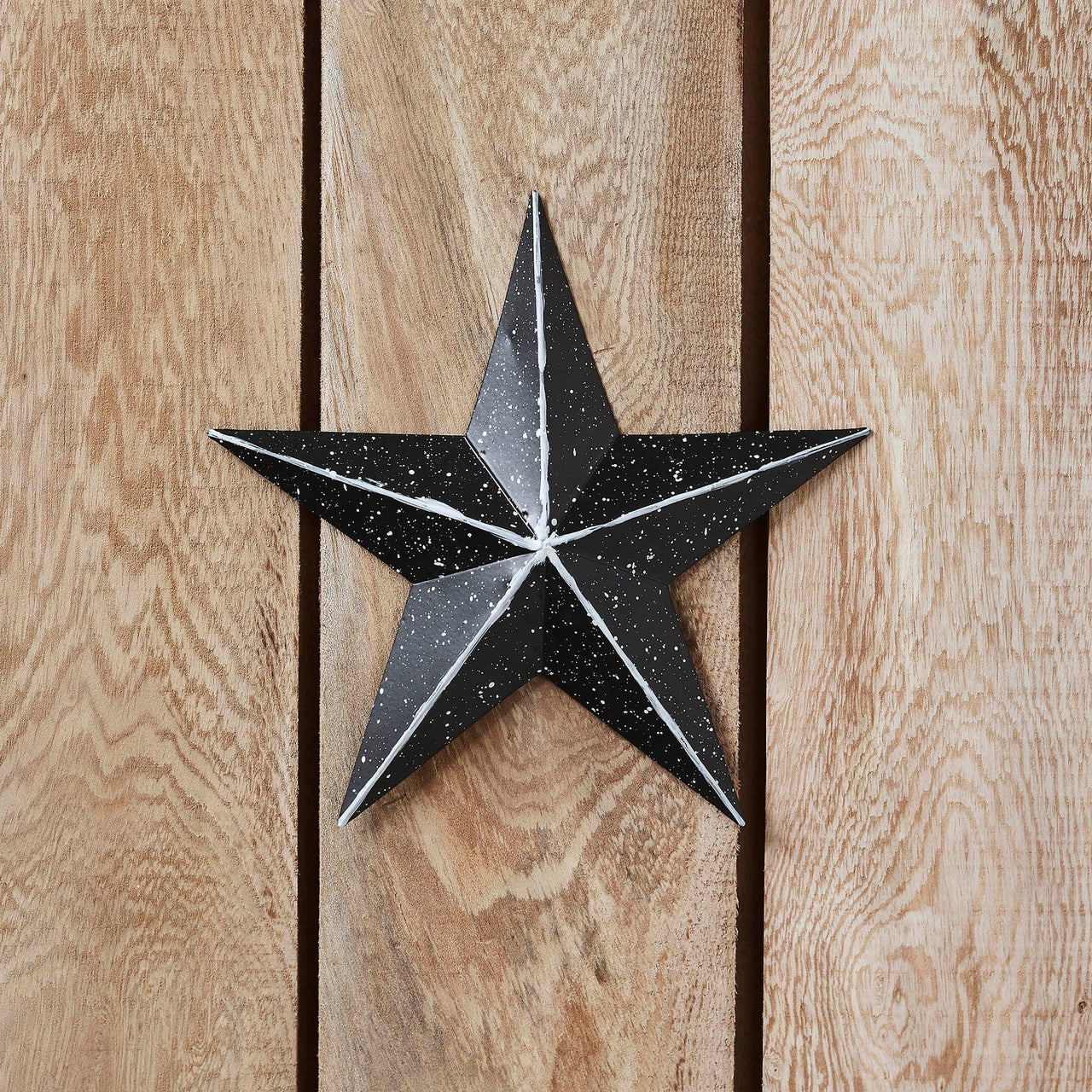 Faceted Metal Star Black Wall Hanging 8x8 - The Fox Decor