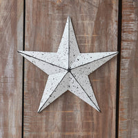 Faceted Metal Star White Wall Hanging 8x8 - The Fox Decor