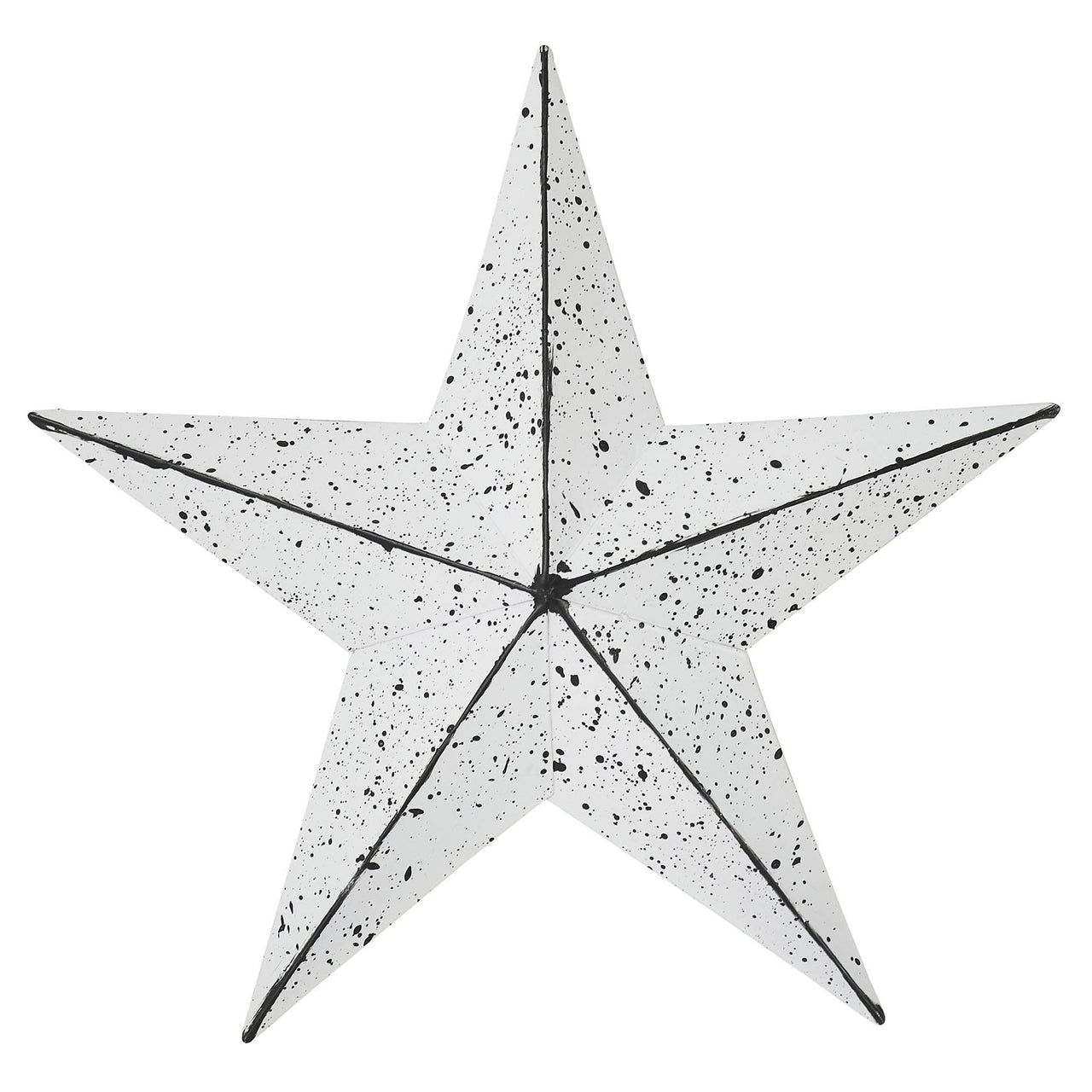 Faceted Metal Star White Wall Hanging 8x8 - The Fox Decor