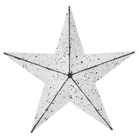 Faceted Metal Star White Wall Hanging 8x8 - The Fox Decor