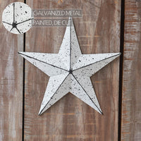 Faceted Metal Star White Wall Hanging 8x8 - The Fox Decor