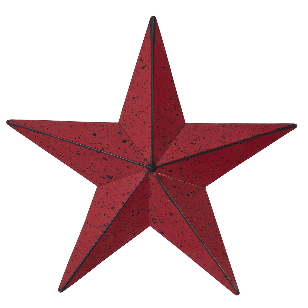 Faceted Metal Star Burgundy Wall Hanging 8x8 - The Fox Decor