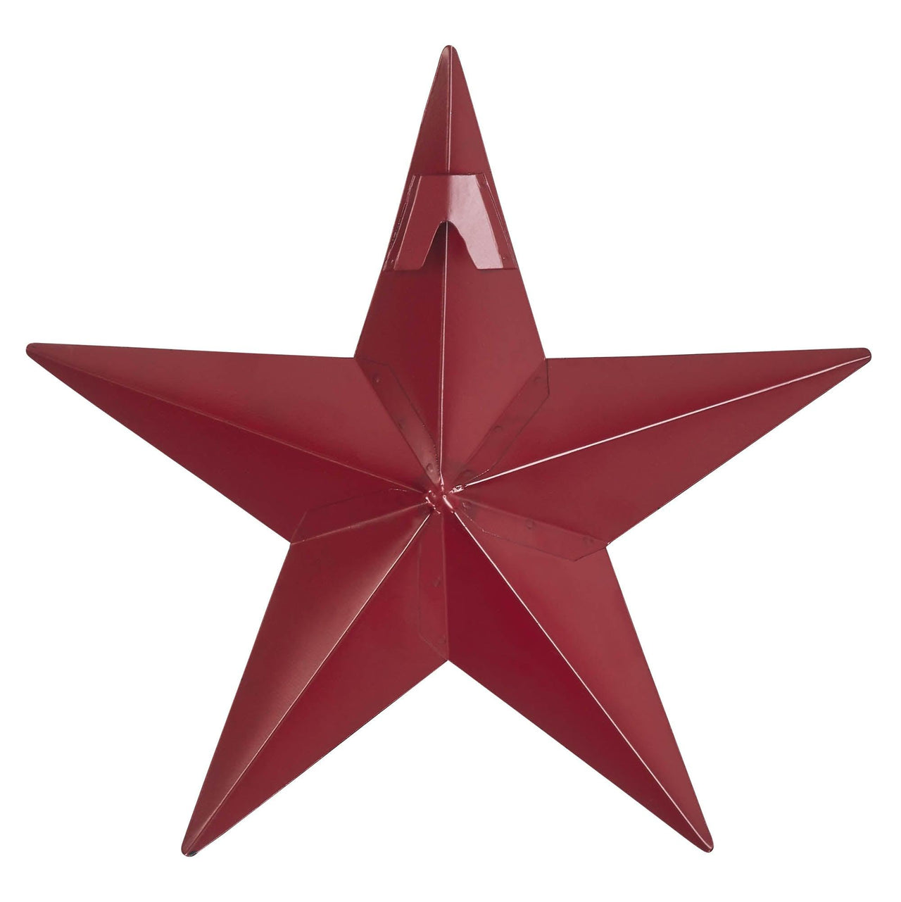 Faceted Metal Star Burgundy Wall Hanging 8x8 - The Fox Decor
