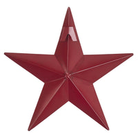 Faceted Metal Star Burgundy Wall Hanging 8x8 - The Fox Decor
