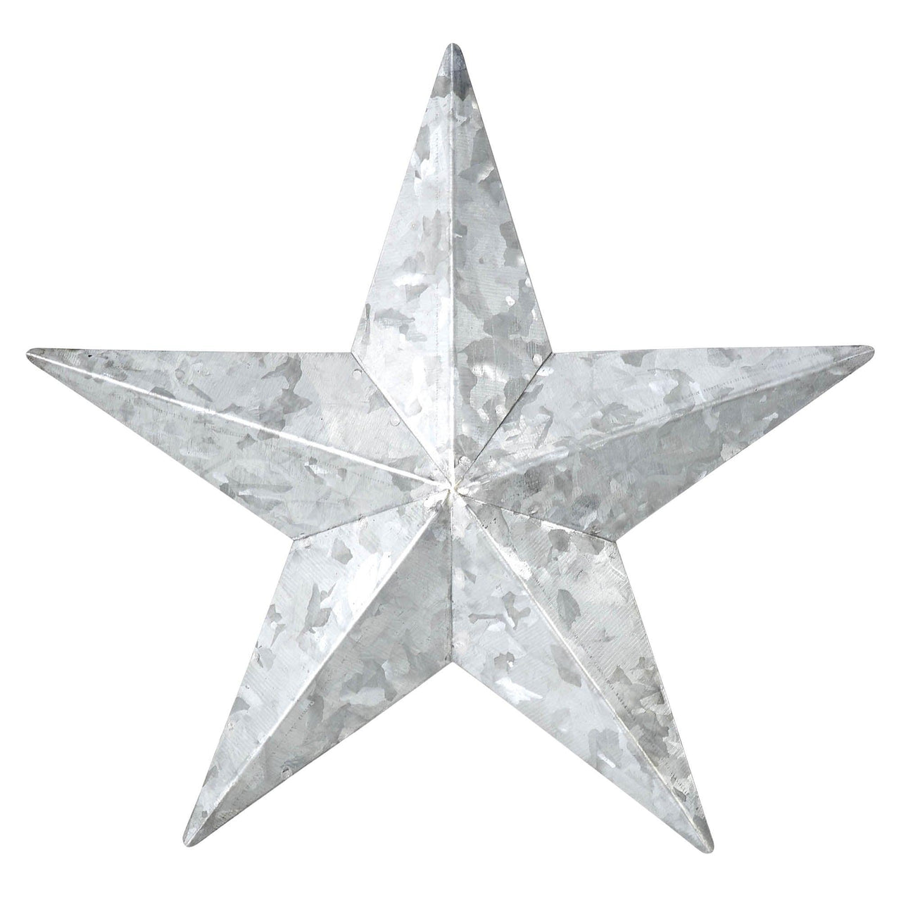 Faceted Metal Star Galvanized Wall Hanging 8x8 - The Fox Decor