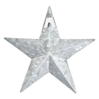 Faceted Metal Star Galvanized Wall Hanging 8x8 - The Fox Decor