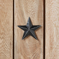 Faceted Metal Star Black Wall Hanging 4x4 - The Fox Decor