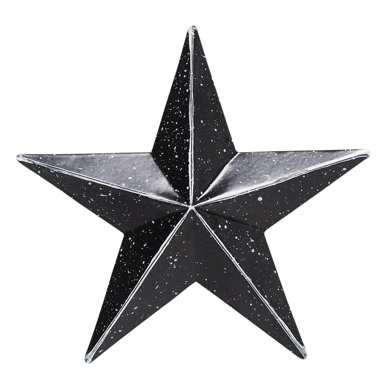 Faceted Metal Star Black Wall Hanging 4x4 - The Fox Decor