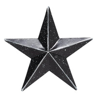 Faceted Metal Star Black Wall Hanging 4x4 - The Fox Decor