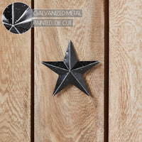 Faceted Metal Star Black Wall Hanging 4x4 - The Fox Decor
