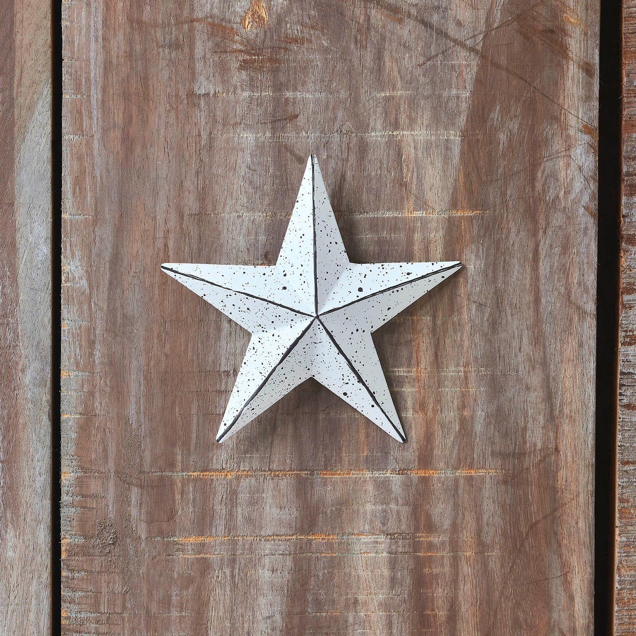 Faceted Metal Star White Wall Hanging 4x4 - The Fox Decor