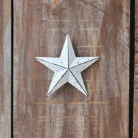 Faceted Metal Star White Wall Hanging 4x4 - The Fox Decor