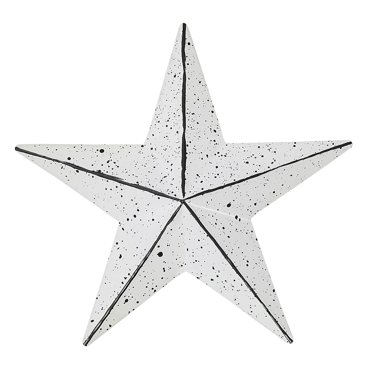 Faceted Metal Star White Wall Hanging 4x4 - The Fox Decor