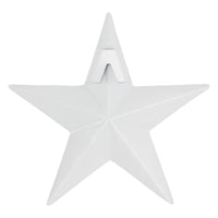 Faceted Metal Star White Wall Hanging 4x4 - The Fox Decor