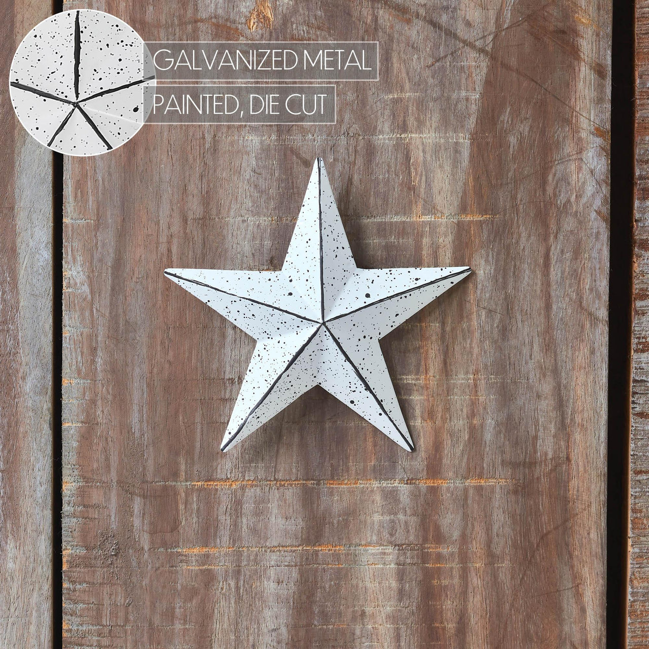Faceted Metal Star White Wall Hanging 4x4 - The Fox Decor