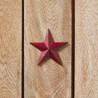 Faceted Metal Star Burgundy Wall Hanging 4x4 - The Fox Decor