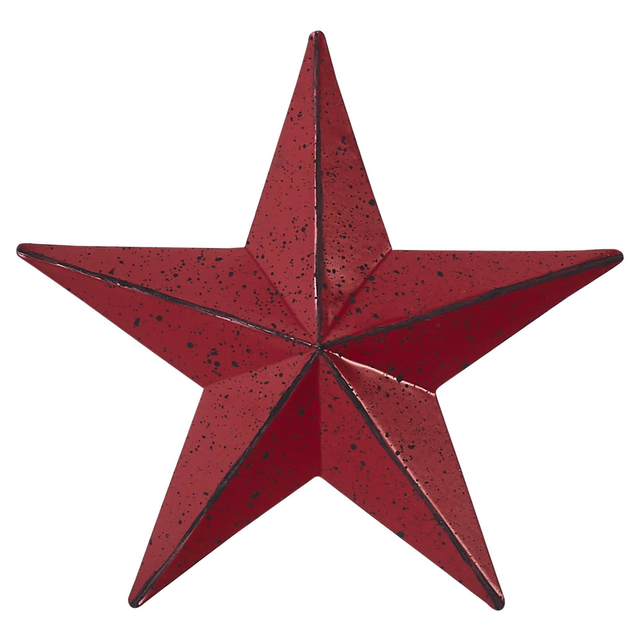 Faceted Metal Star Burgundy Wall Hanging 4x4 - The Fox Decor