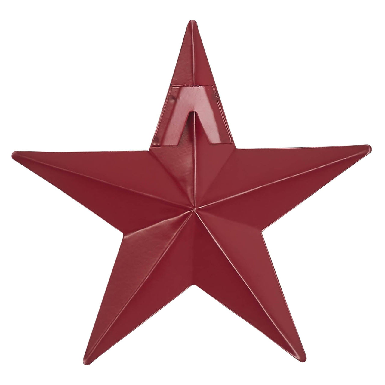 Faceted Metal Star Burgundy Wall Hanging 4x4 - The Fox Decor
