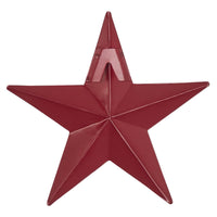 Faceted Metal Star Burgundy Wall Hanging 4x4 - The Fox Decor