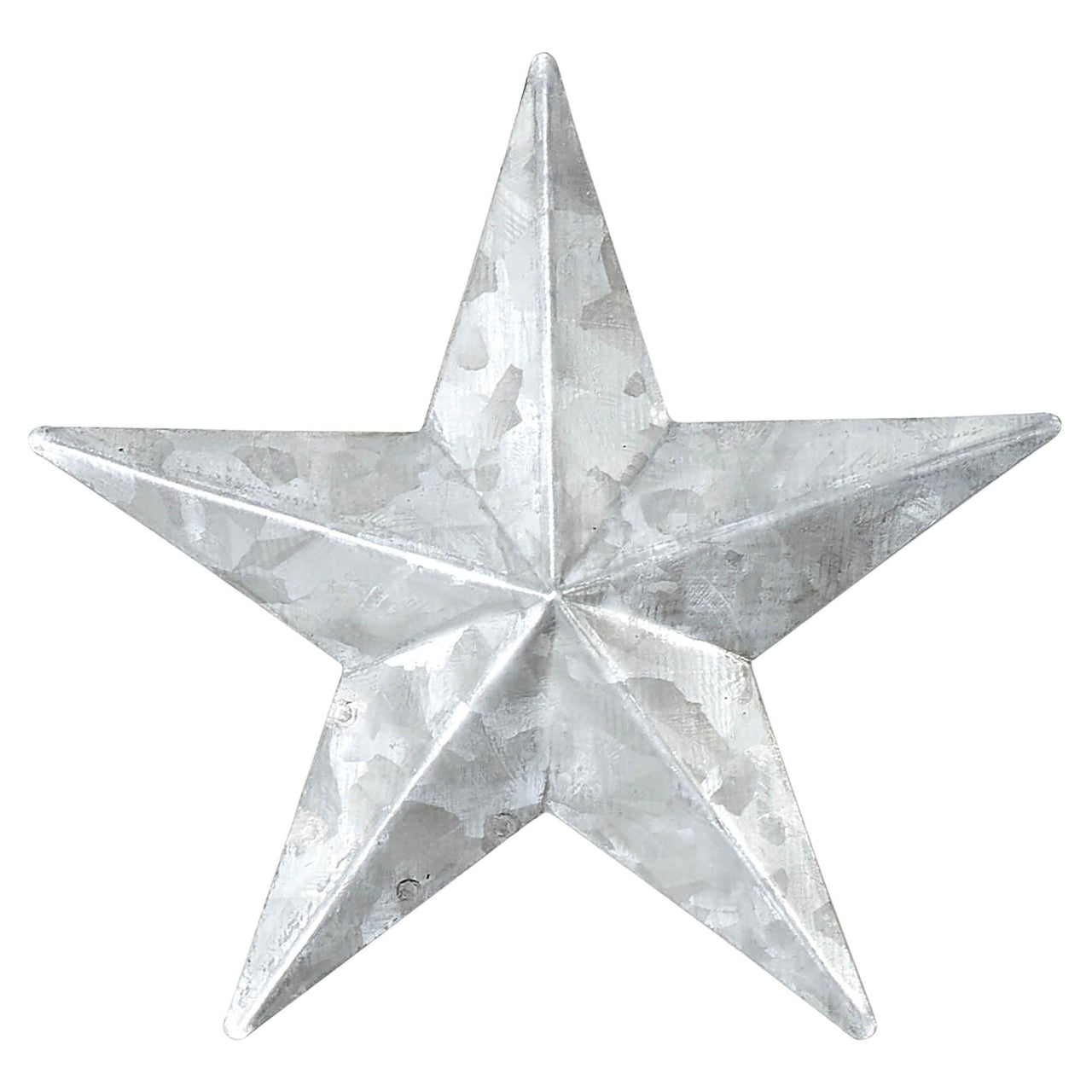 Faceted Metal Star Galvanized Wall Hanging 4x4 - The Fox Decor