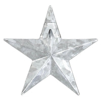 Faceted Metal Star Galvanized Wall Hanging 4x4 - The Fox Decor