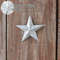 Faceted Metal Star Galvanized Wall Hanging 4x4 - The Fox Decor