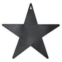 Faceted Metal Star Black Wall Hanging w/ Pocket 12x12 - The Fox Decor