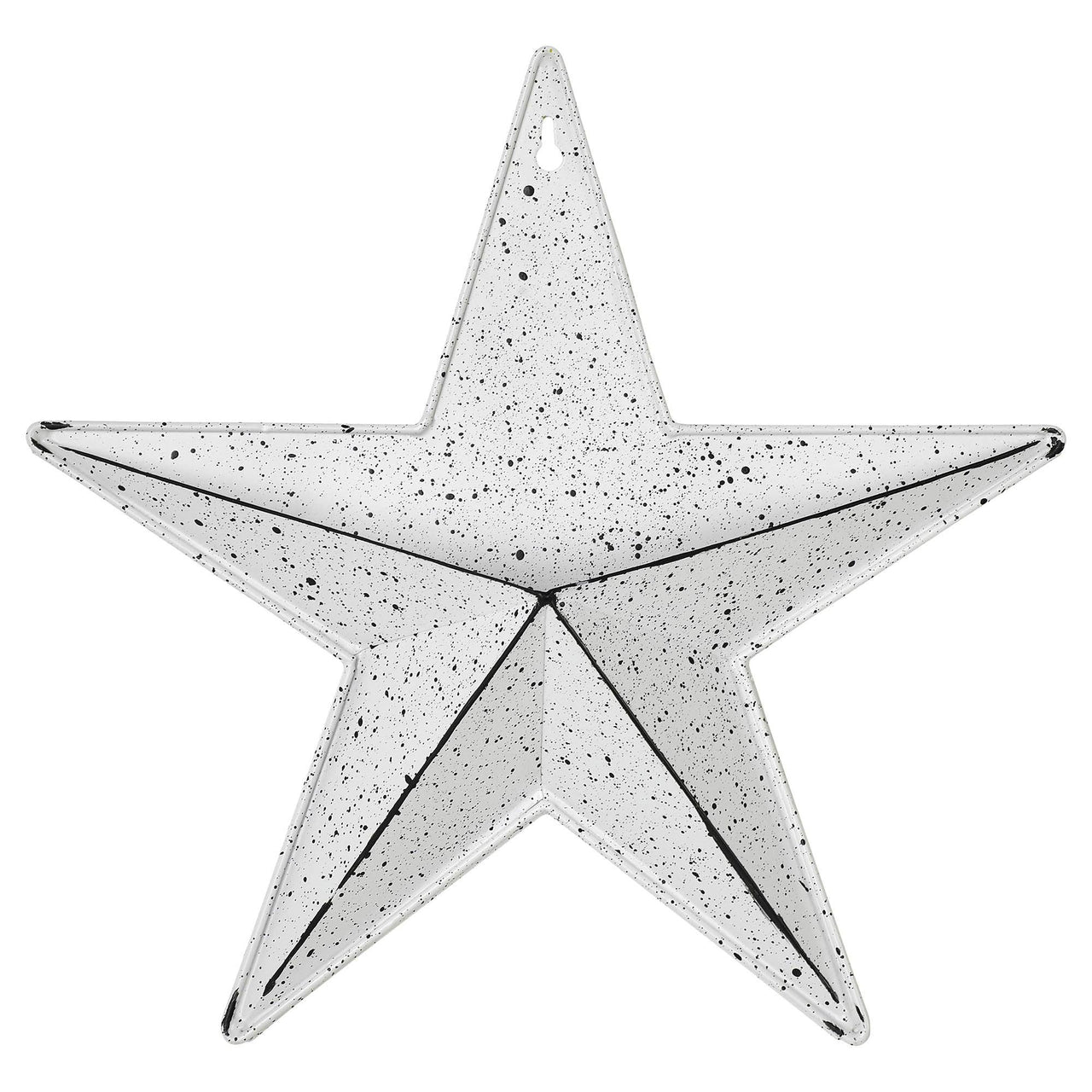 Faceted Metal Star White Wall Hanging w/ Pocket 12x12 - The Fox Decor