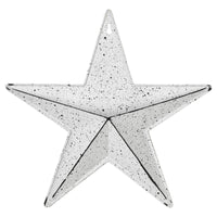 Faceted Metal Star White Wall Hanging w/ Pocket 12x12 - The Fox Decor