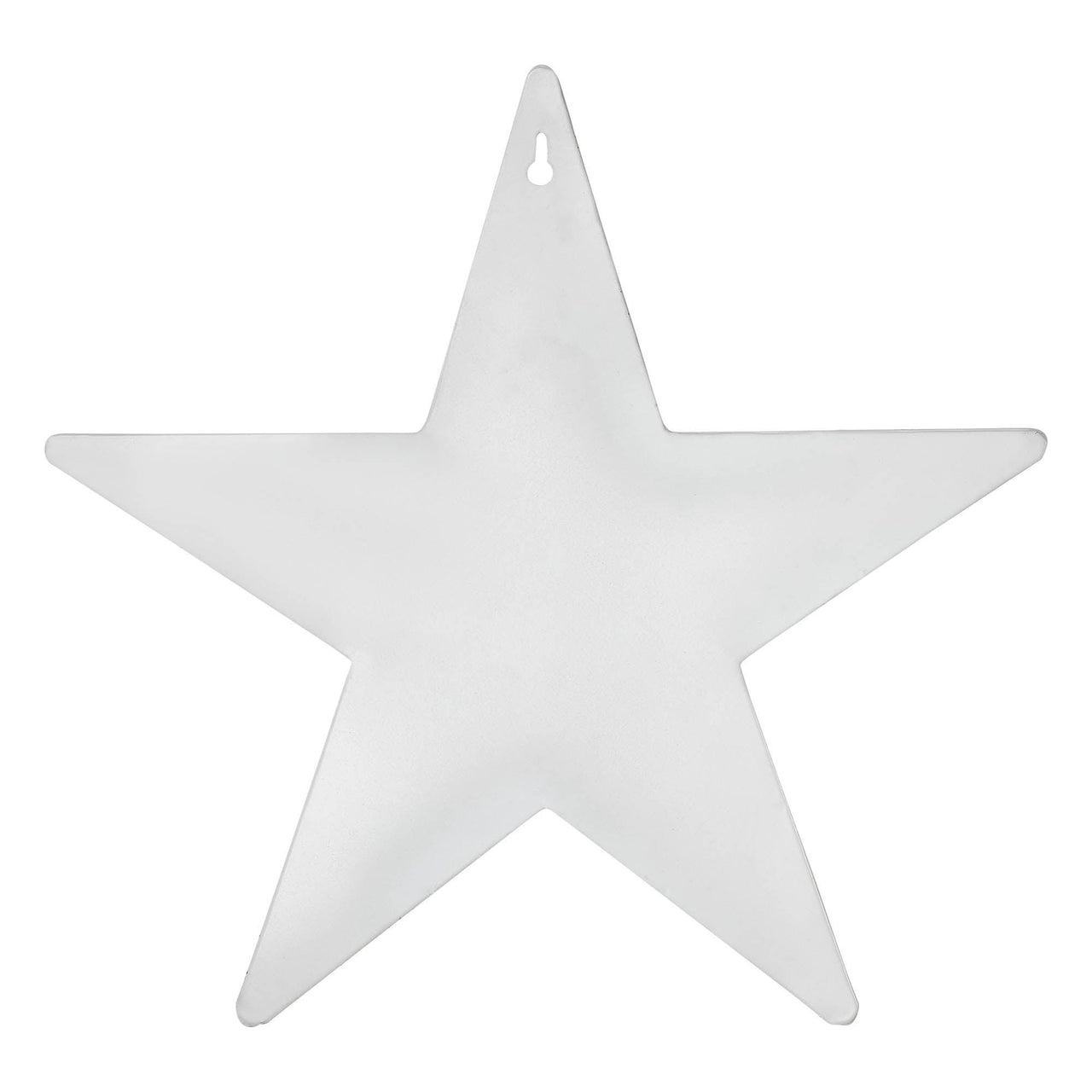 Faceted Metal Star White Wall Hanging w/ Pocket 12x12 - The Fox Decor