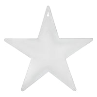 Faceted Metal Star White Wall Hanging w/ Pocket 12x12 - The Fox Decor
