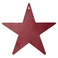 Faceted Metal Star Burgundy Wall Hanging w/ Pocket 12x12 - The Fox Decor