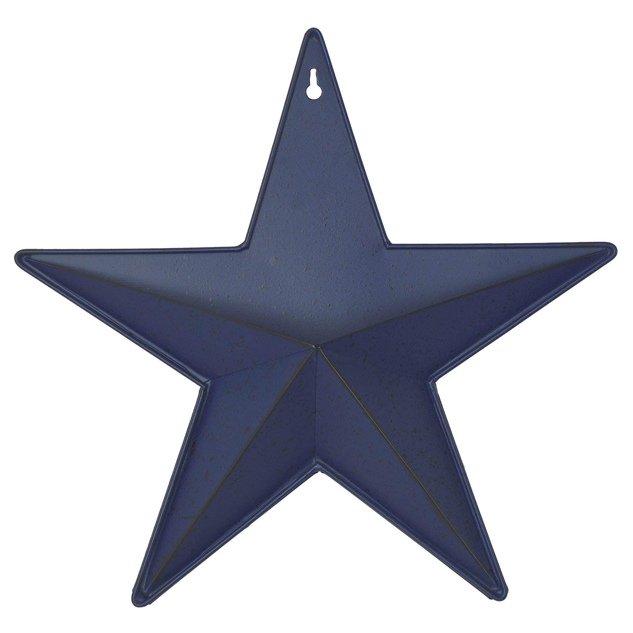 Faceted Metal Star Navy Wall Hanging w/ Pocket 12x12 - The Fox Decor