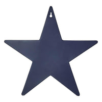 Faceted Metal Star Navy Wall Hanging w/ Pocket 12x12 - The Fox Decor