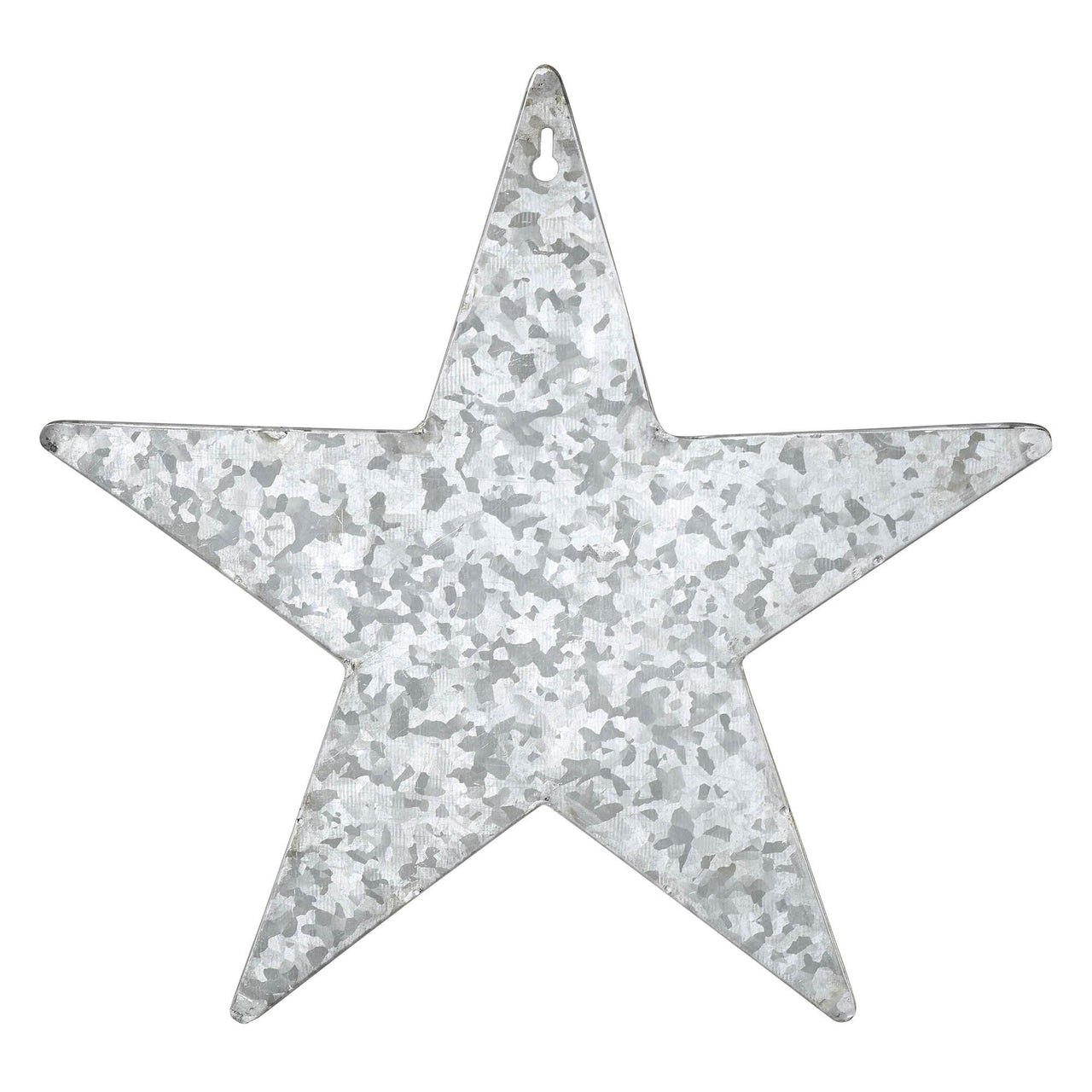 Faceted Metal Star Galvanized Wall Hanging w/ Pocket 12x12 - The Fox Decor