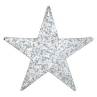 Faceted Metal Star Galvanized Wall Hanging w/ Pocket 12x12 - The Fox Decor