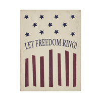 Let Freedom Ring Wooden Block 8x6x1.25 - The Fox Decor