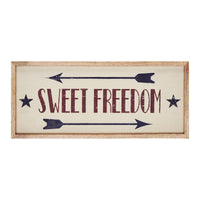 Sweet Freedom Wooden Sign 7x16 - The Fox Decor