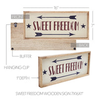 Sweet Freedom Wooden Sign 7x16 - The Fox Decor