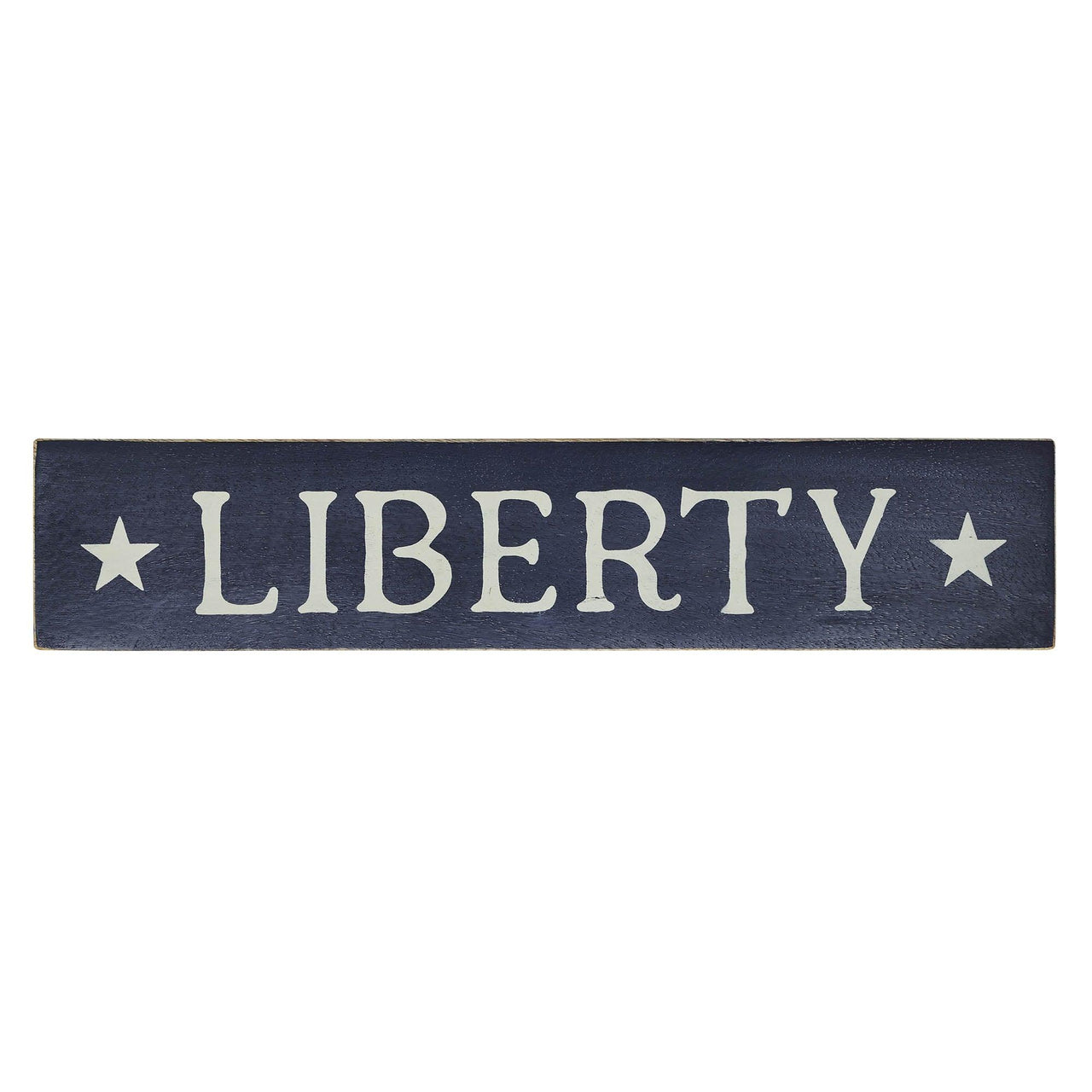 Navy Liberty Wooden Sign 3x14 - The Fox Decor