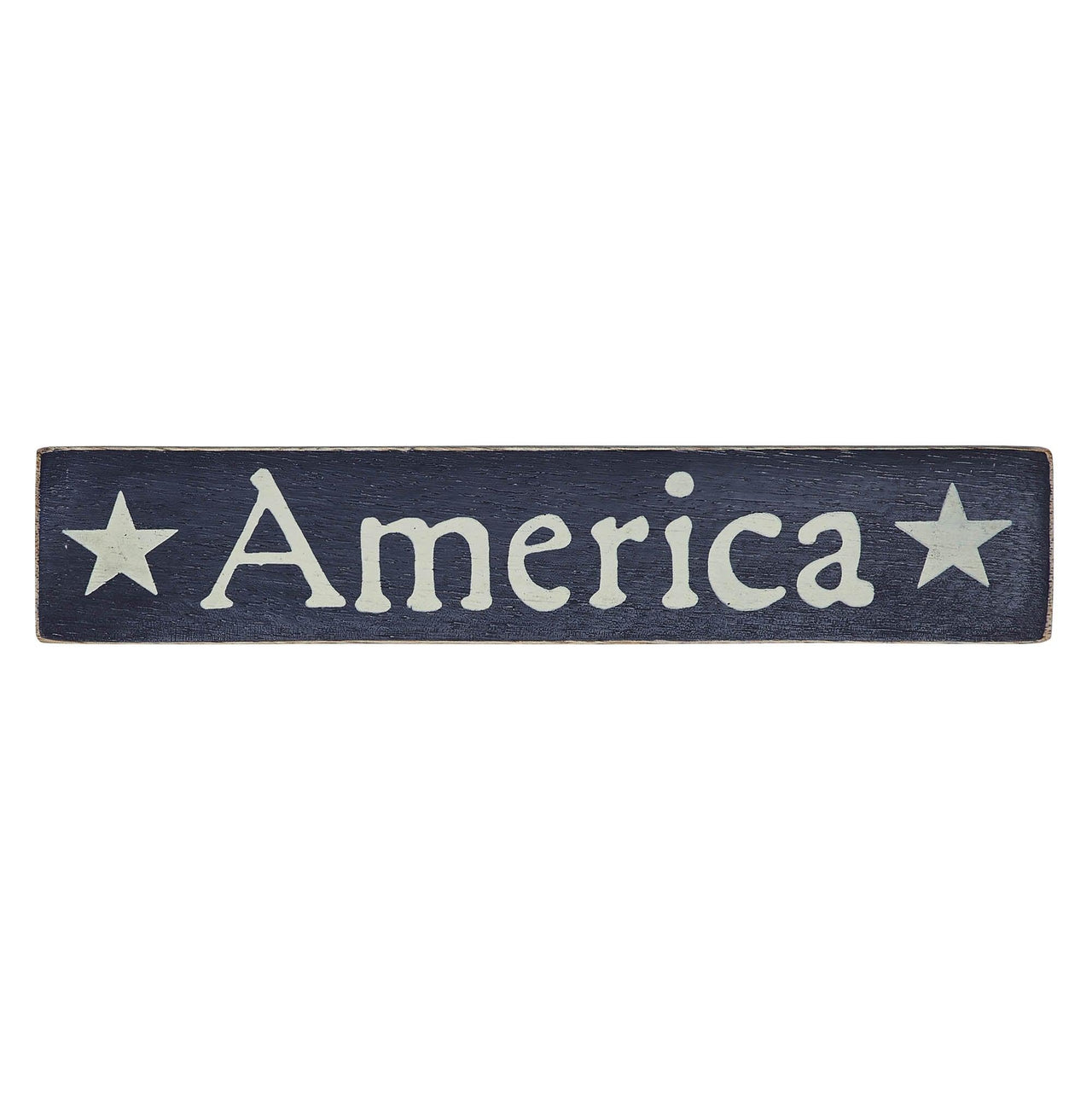 America Blue Wooden Sign 1.75x9 - The Fox Decor