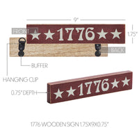 Thumbnail for 1776 Wooden Sign 1.75x9 - The Fox Decor