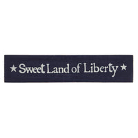 Sweet Land Of Liberty Blue Wooden Sign 2.75x13 - The Fox Decor
