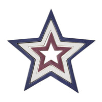 Wooden Nested Stars RWB 3-in-1 10x10x1.5 - The Fox Decor