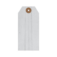 Faceted Barn Star Barnwood Paper Tag Charcoal 4.75x2.25 w/ Twine Set of 50 - The Fox Decor